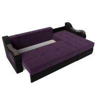 Угловой диван Меркурий (велюр фиолетовый чёрный)  - Изображение 2